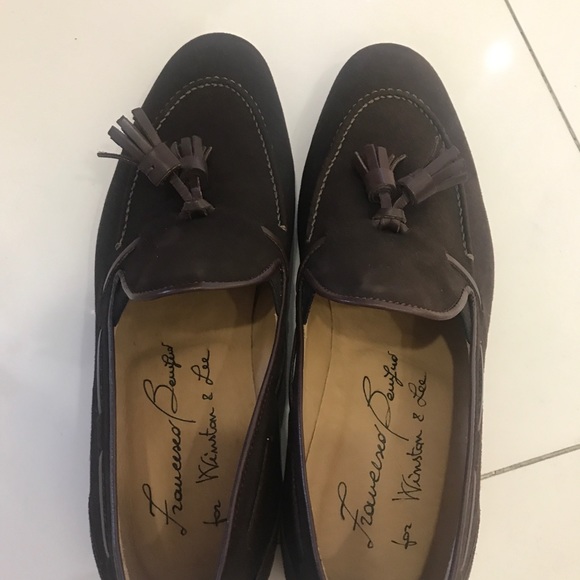 COPY - Chocolate brown suede slip on with tassel